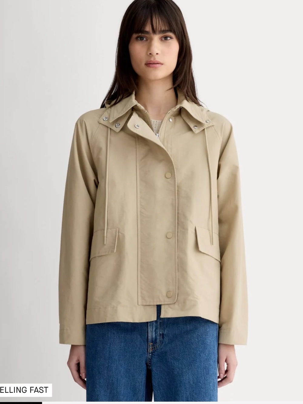 Everlane The Short Anorak Women's Jacket Khaki Small